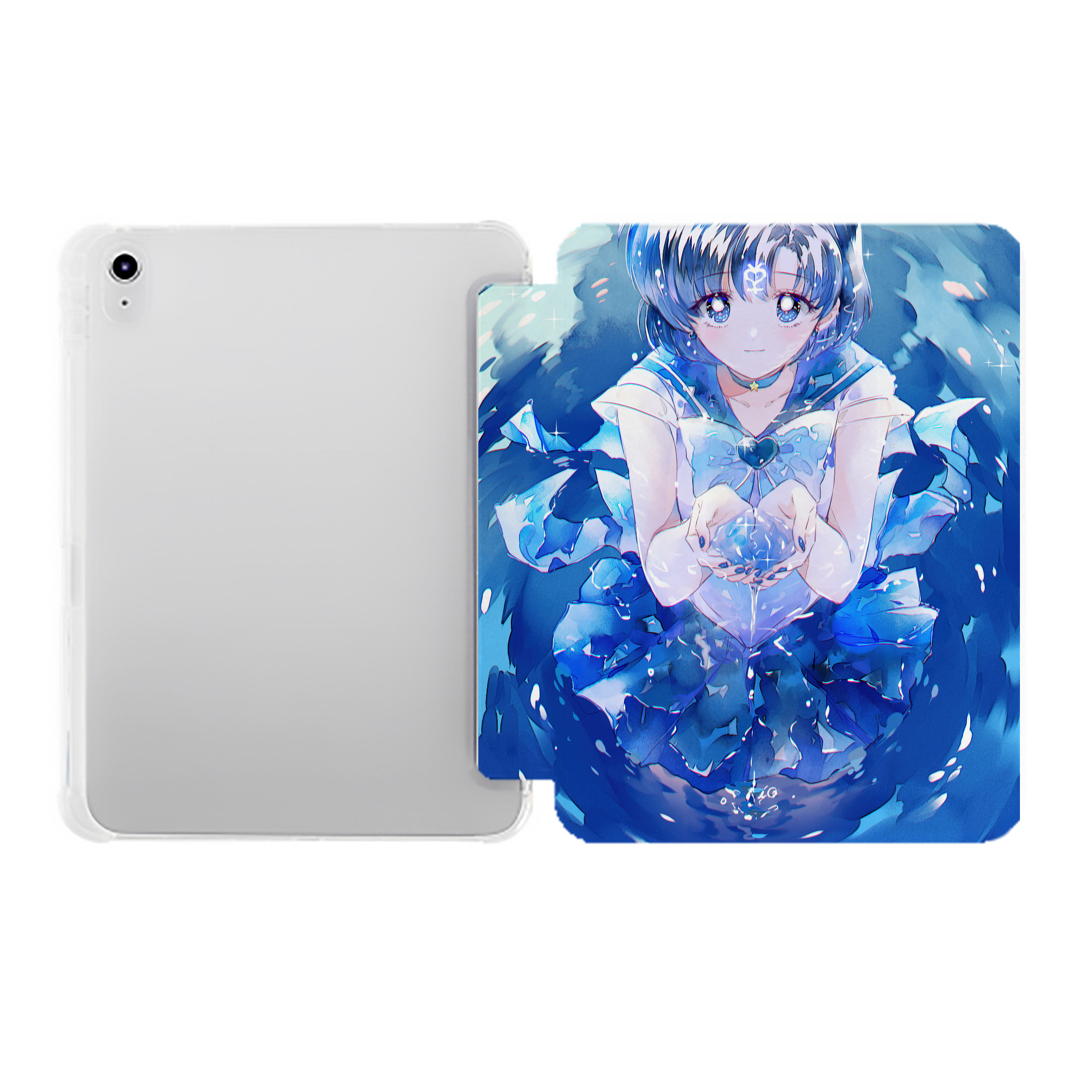 （画像用） 美少女戦士セーラームーン Sailor Moon IPad ケース ペン収納付き 三つ折りスタンド PUレザー×シリコン 対応機種9.5/10.5/10.9インチ